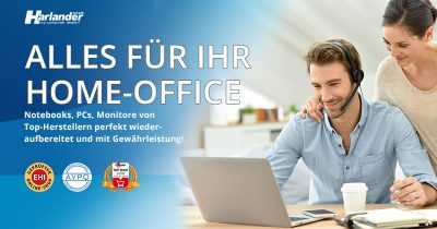 Home-Office leicht gemacht. Mit günstigen gebrauchten Notebooks von Harlander.com