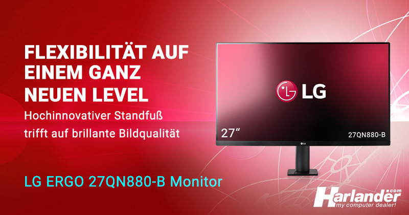 LG Monitor mit Schwenkarm ergo 27qn880-b