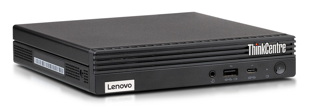 Kaum größer als ein Buch - mit einem Volumen von nur einem Liter ist der Lenovo ThinkCentre M70q klein und platzsparend