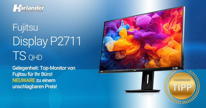 Minitor mit 27 Zoll günstig kaufen: Der Fujitsu Display P2711 TS QHD Monitor!